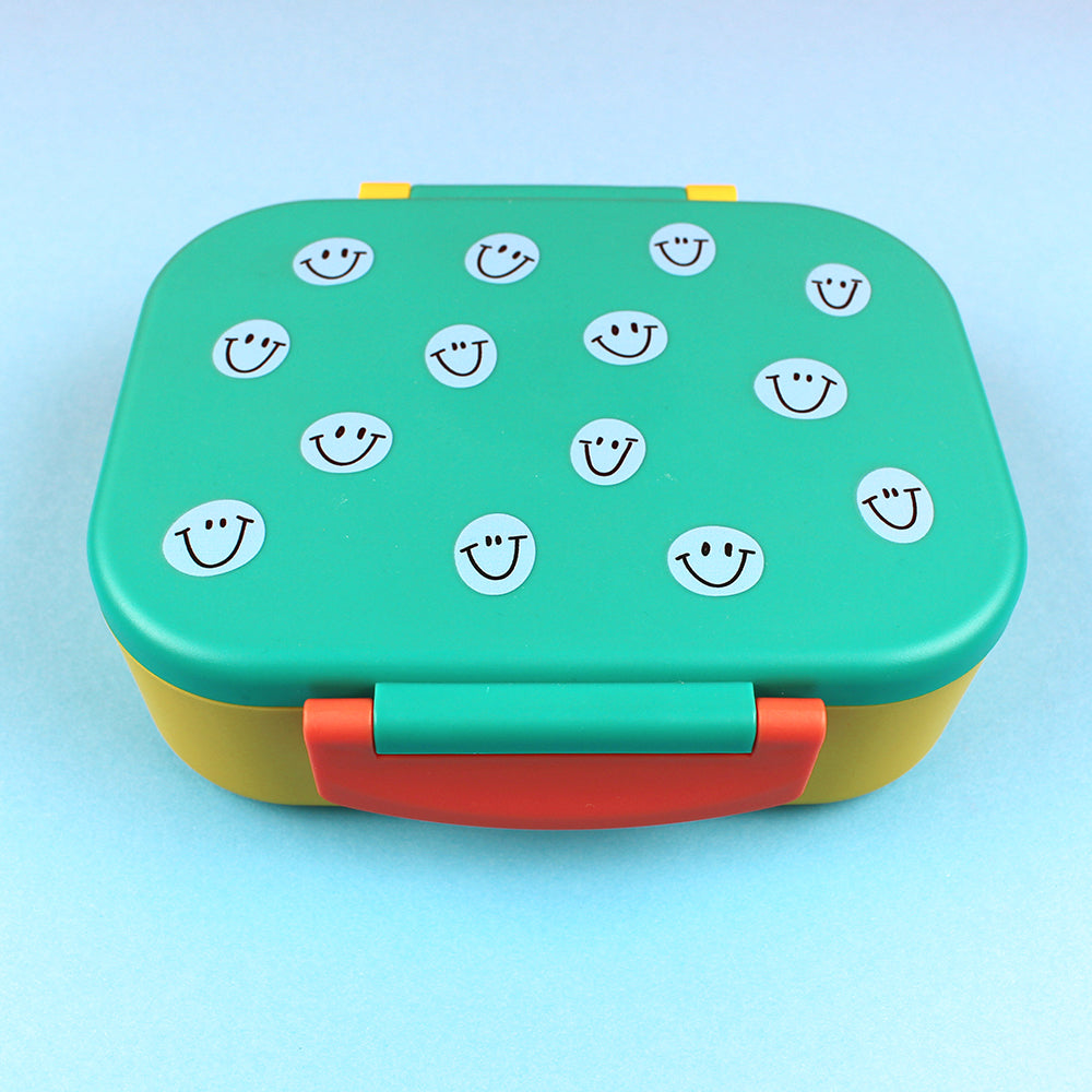 Ava & Yves - Lunchbox smile, grün-ocker-hellblau