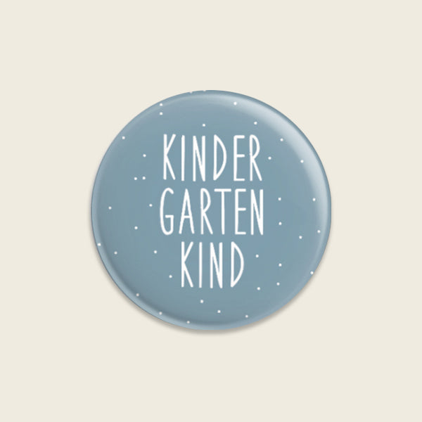 Ava & Yves - Kinder Button "Kindergartenkind, blau