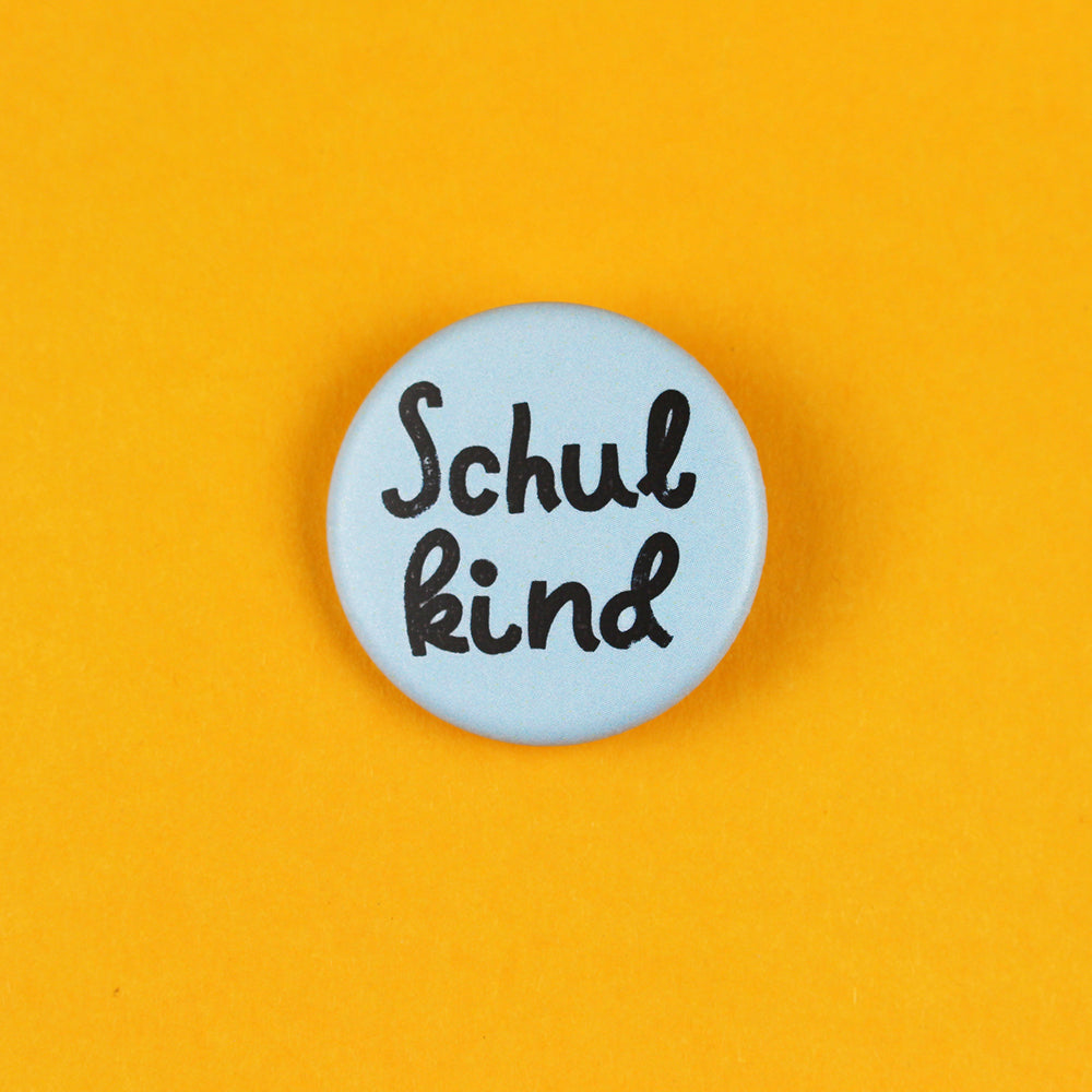 Ava & Yves - Kinder Button "Schulkind", hellblau