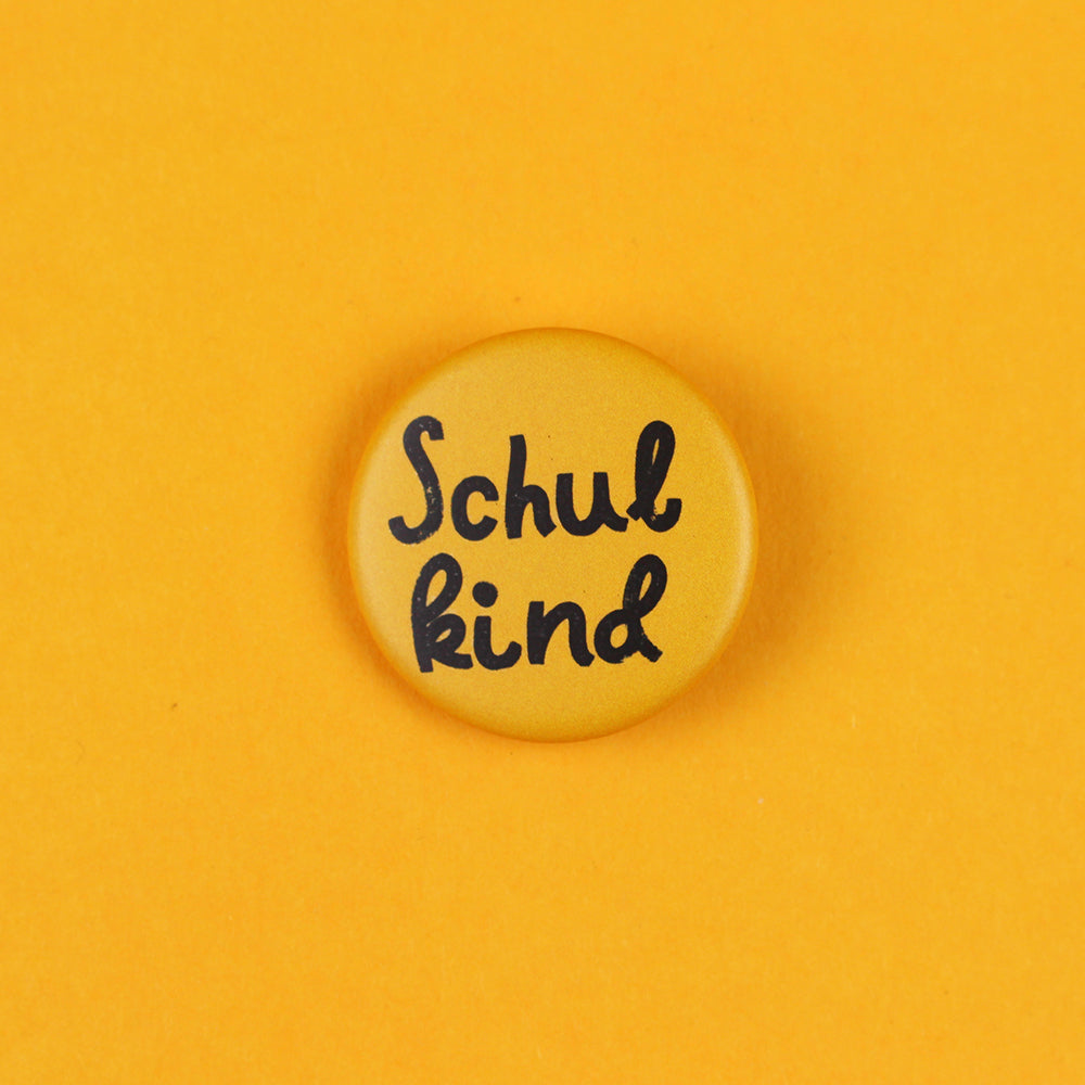 Ava & Yves - Kinder Button "Schulkind", orange