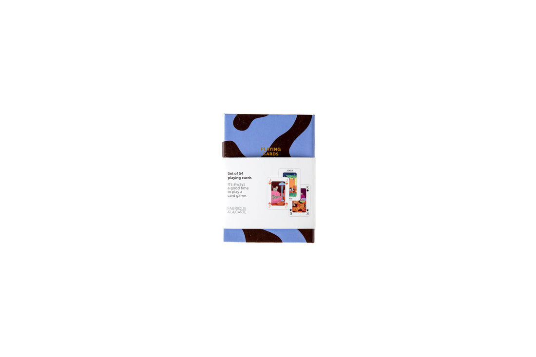 A-Journal - Spielkarten Katzenmotive blau