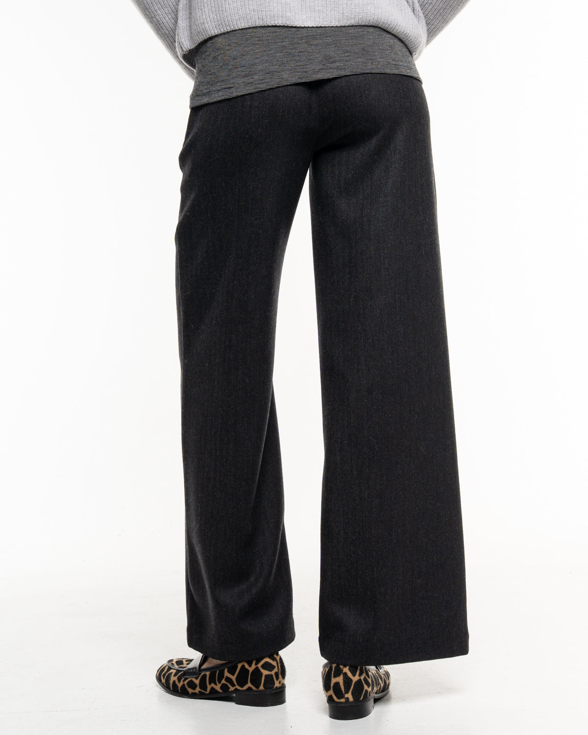 Alma & Lovis - Hose Marlene aus Wolle Dunkelgrau