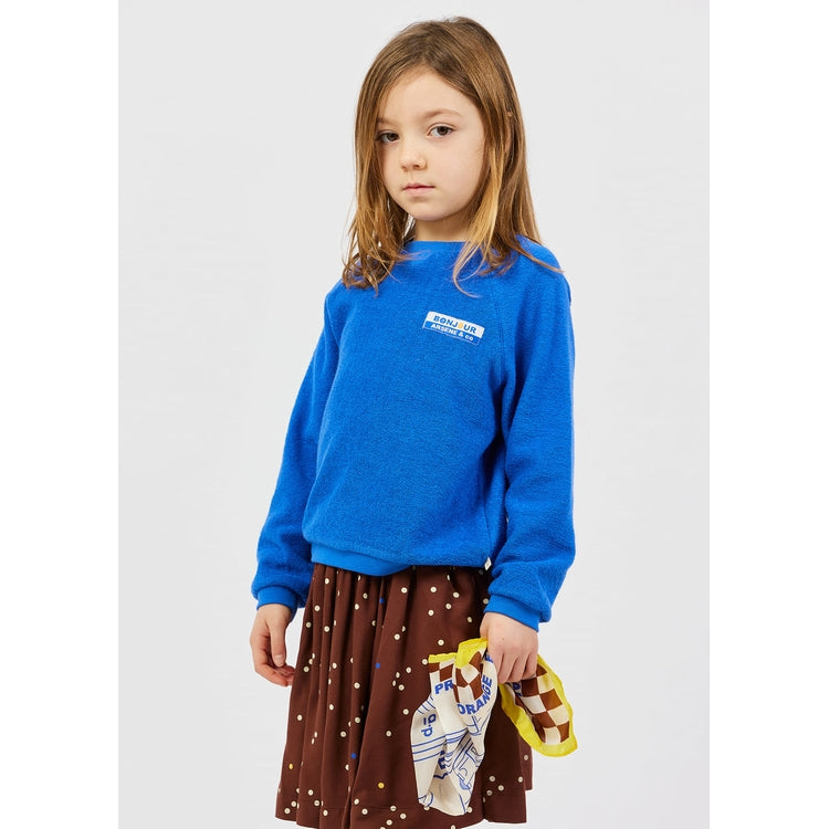 Arsène et les Pipelettes - Kinder Sweatshirt Baumwoll-Frottee blau MINI & ME