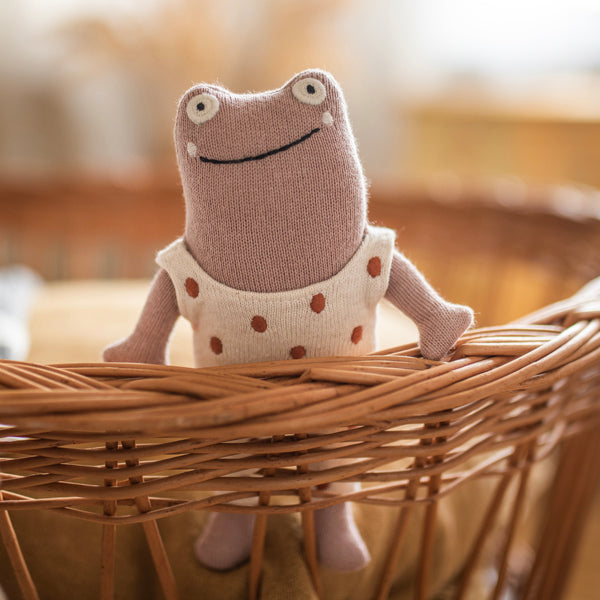Ava & Yves - Babyrassel Baumwolle (bio) Frosch