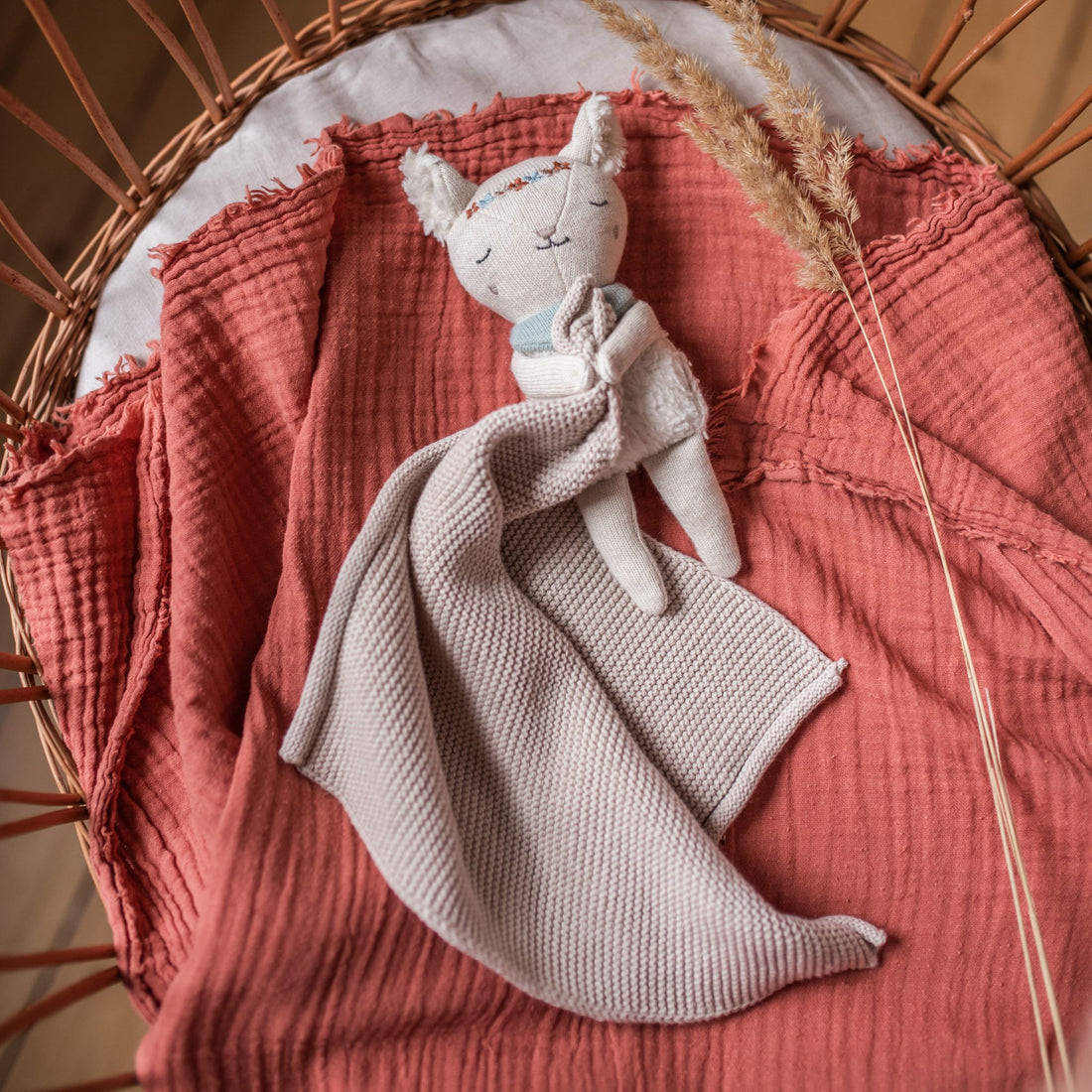 Ava & Yves - Kuscheltuch mit Lamm Bio-Baumwolle