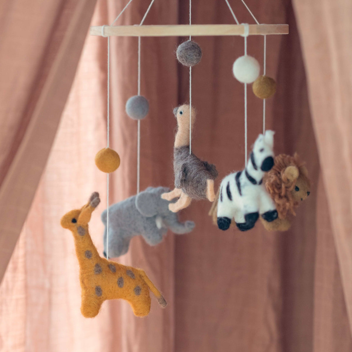 Baby Bello - Mobile "Wildlife" Wollfilz