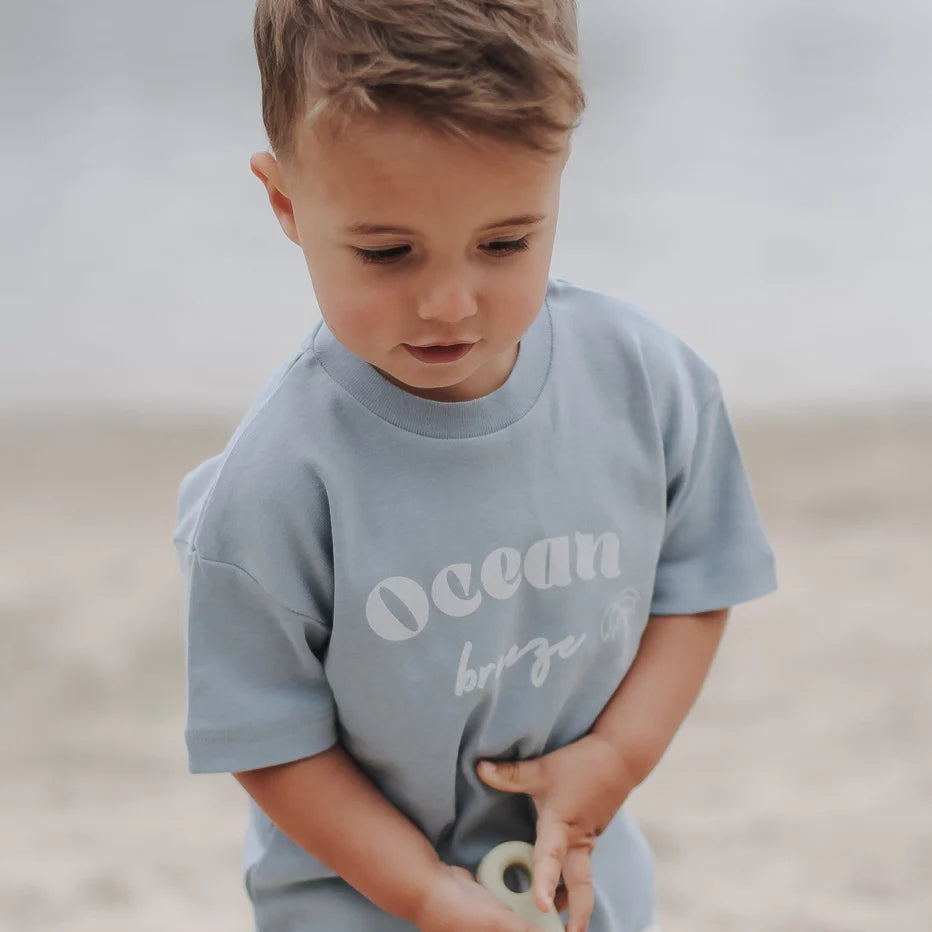 Cosy Roots - Baby T-Shirt „Ocean“ blau
