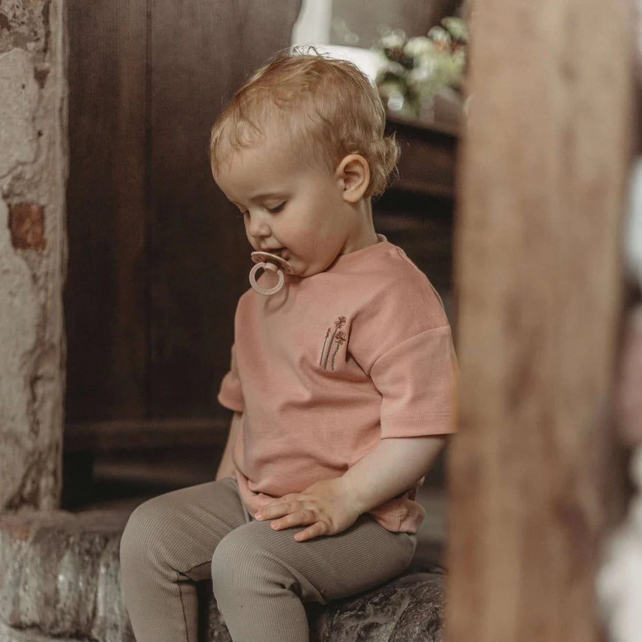 Cosy Roots - Baby T-Shirt „Flower“ rosa