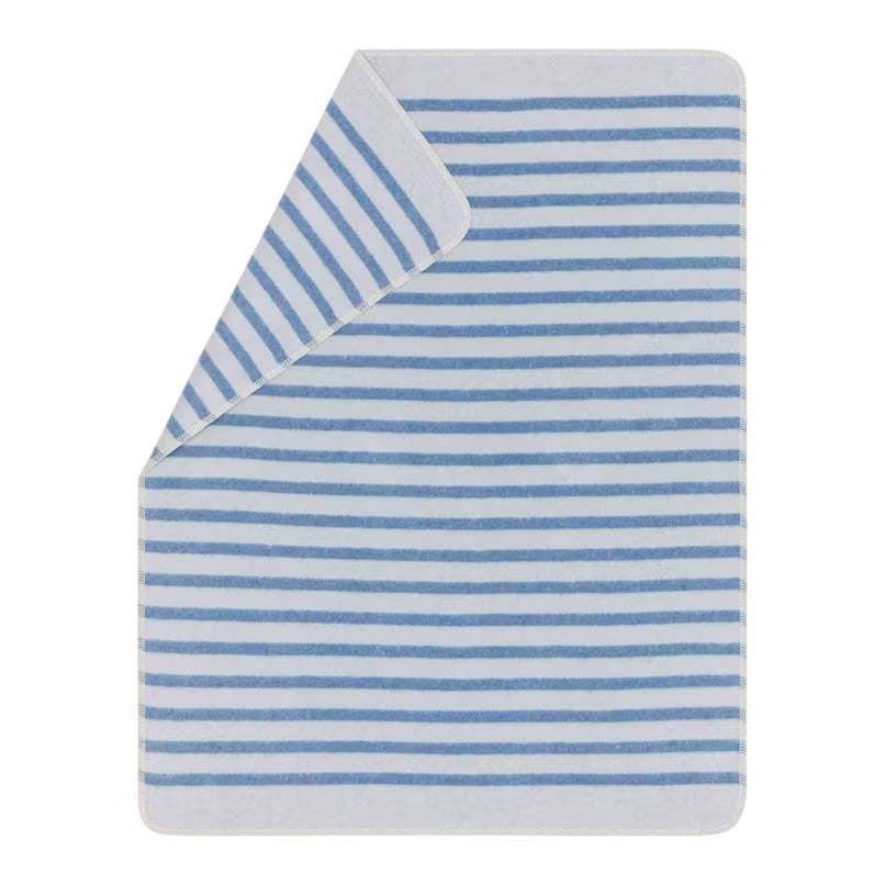 David Fussenegger - Babydecke Baumwolle Mini Marine hellblau