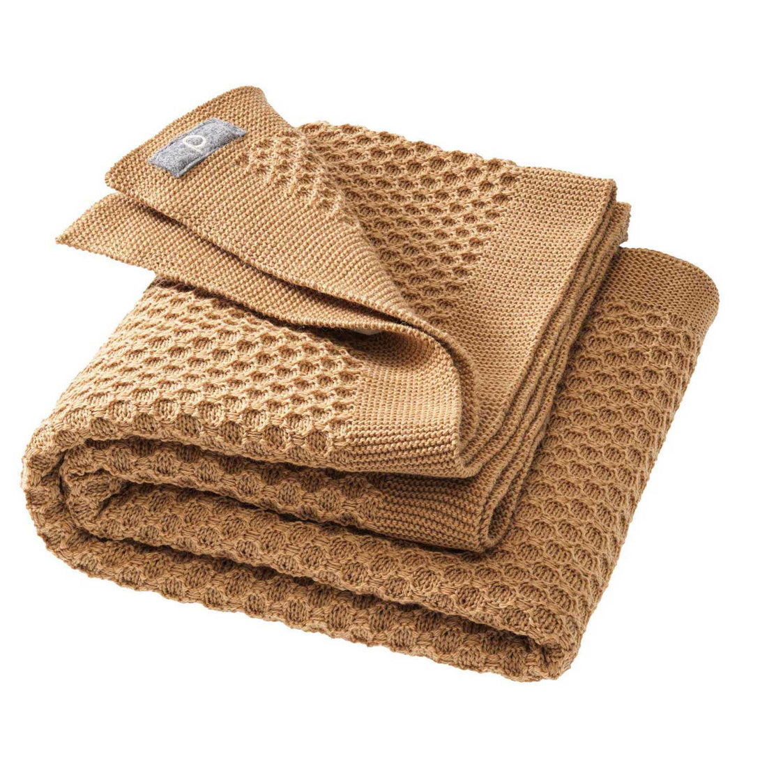Disana - Waben-Strickdecke klein Karamell 80x100cm