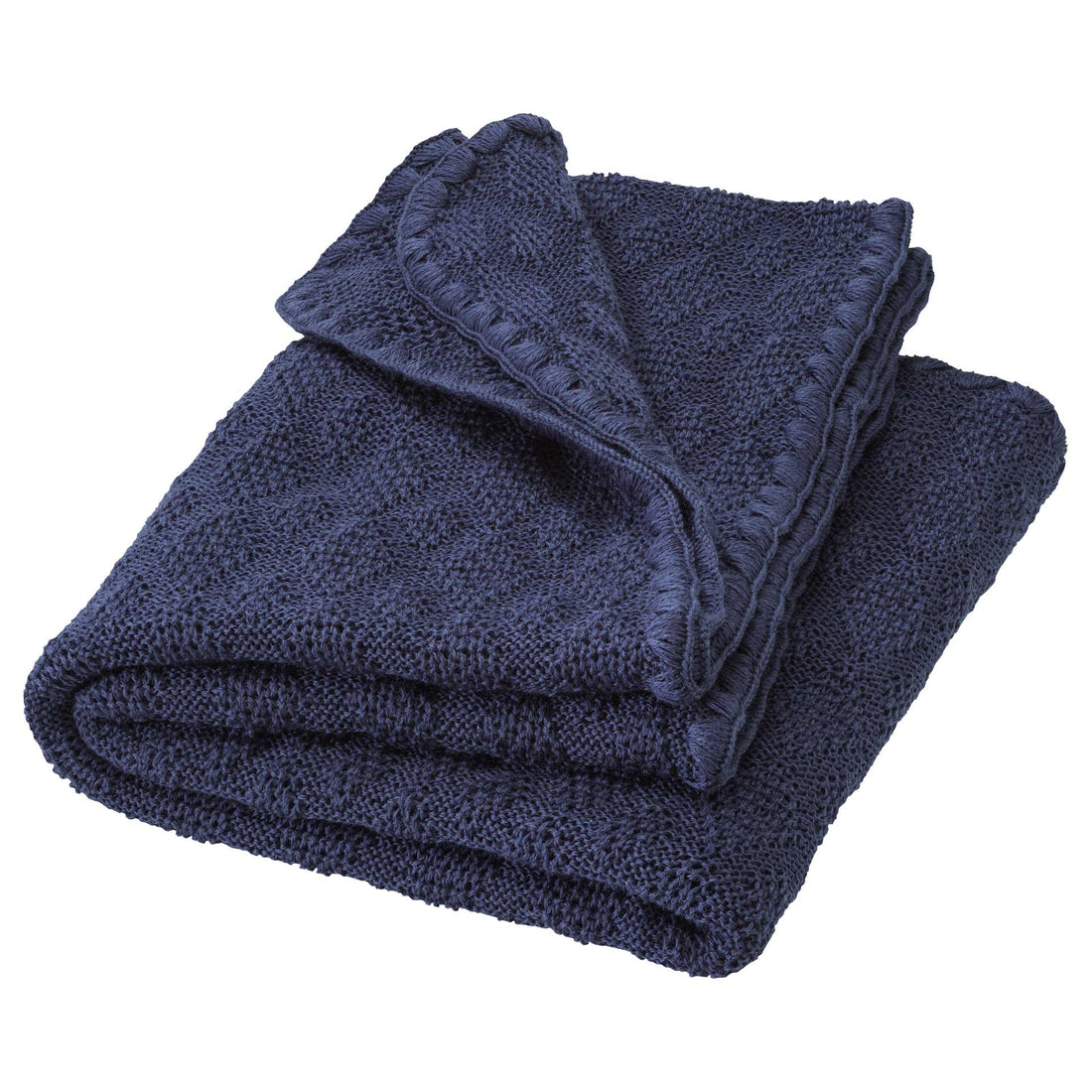 Disana - Baby Strickdecke aus Wolle blau 80x100cm
