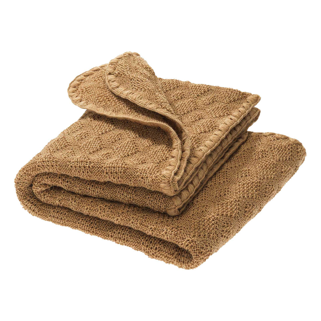 Disana - Baby Strickdecke aus Wolle karamell 80x100cm
