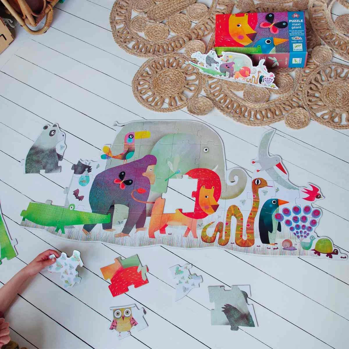 Djeco - Bodenpuzzle Tierparade - 36 Teile