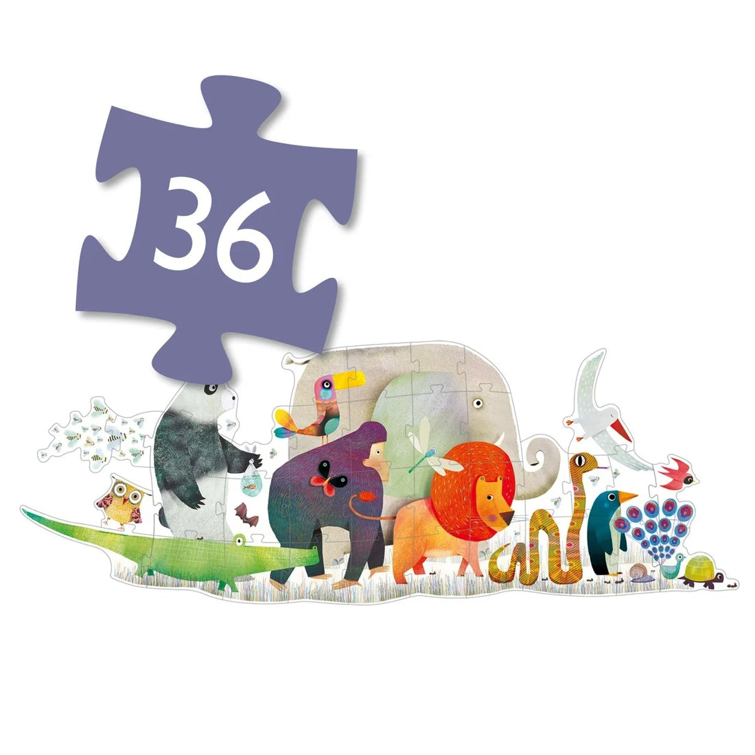 Djeco - Bodenpuzzle Tierparade - 36 Teile