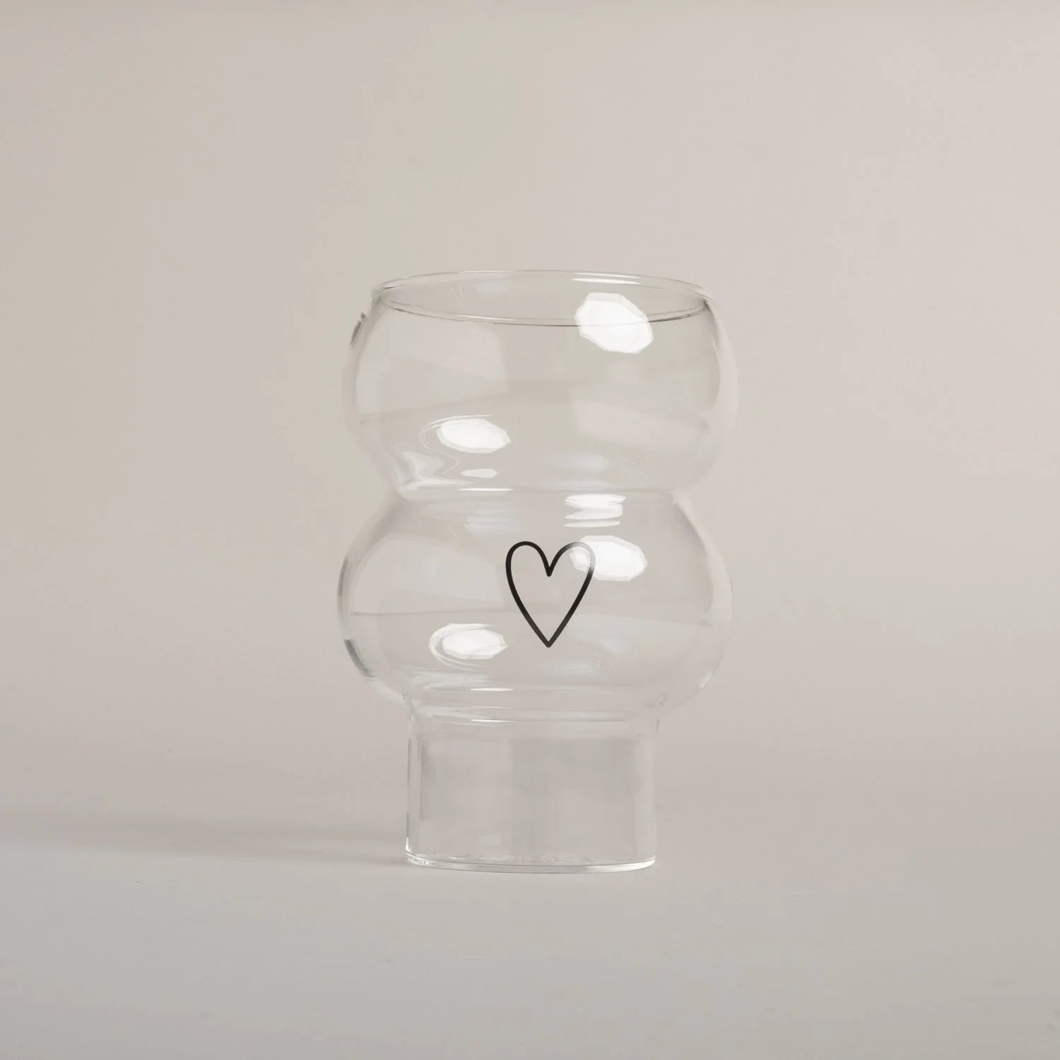Eulenschnitt - Bubble Glas Blanko Herz