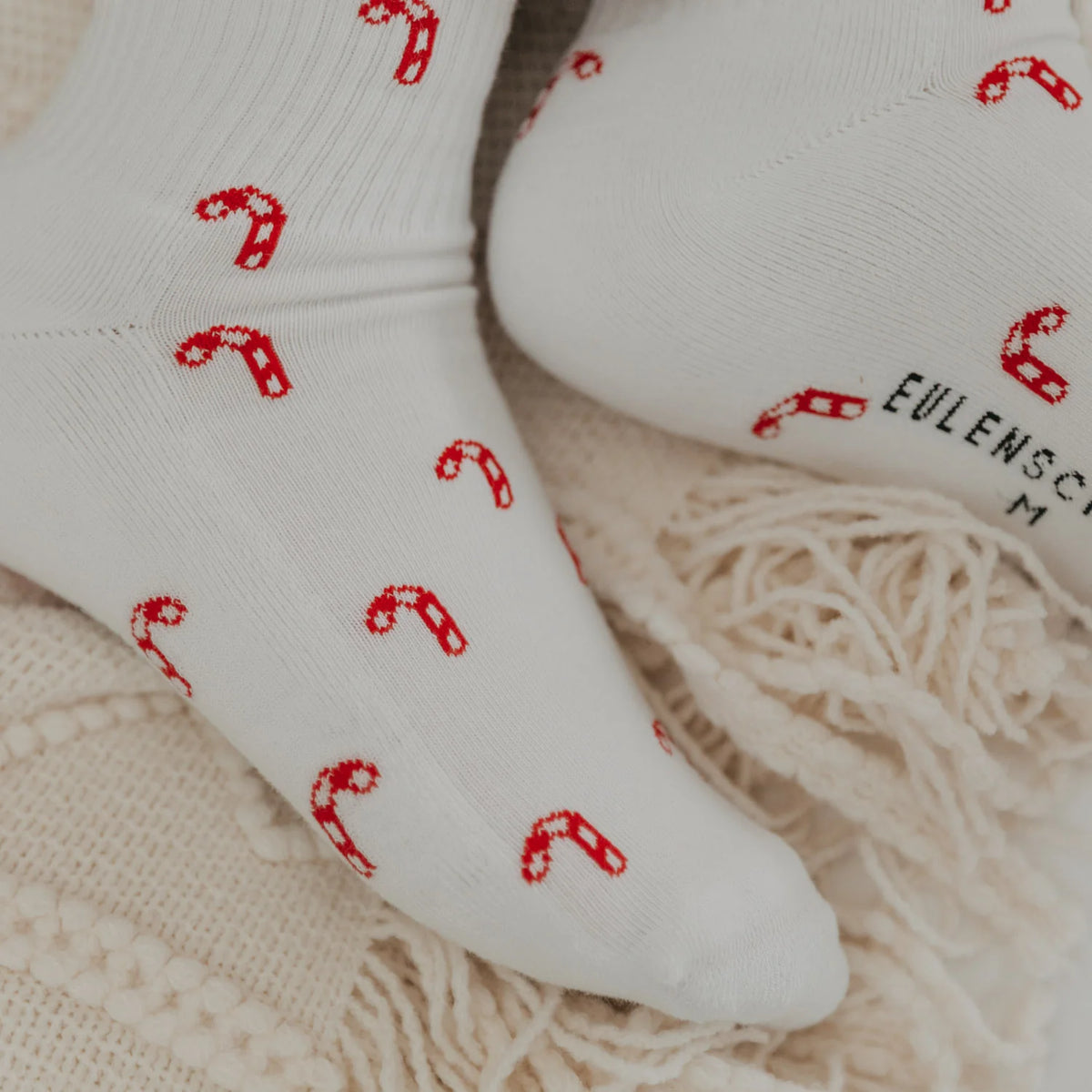 Eulenschnitt - Damen Socken Zuckerstangen