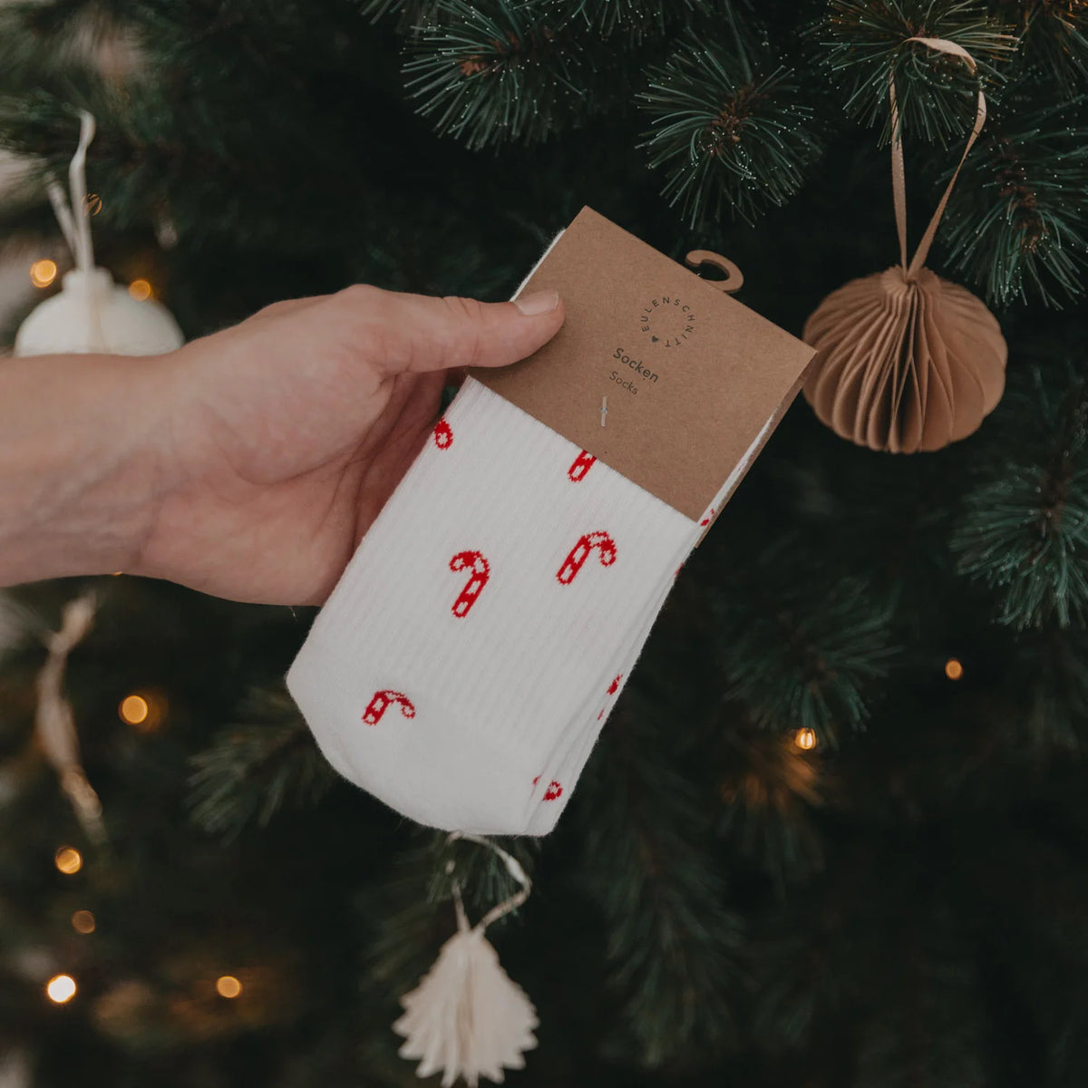 Eulenschnitt - Damen Socken Zuckerstangen