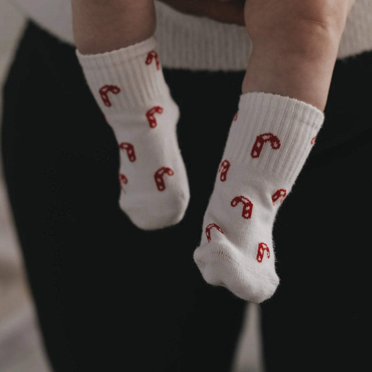 Eulenschnitt - Baby Socken Zuckerstangen MINI & ME