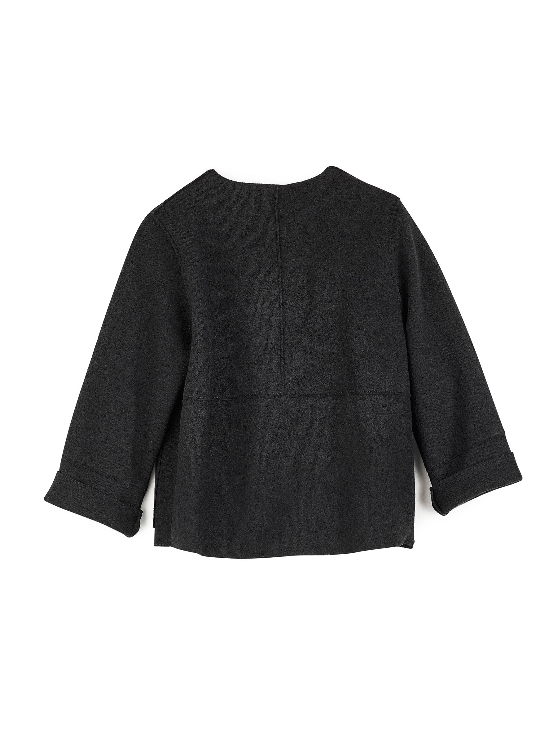 Halfen - schwarzer Walkblazer aus Wolle