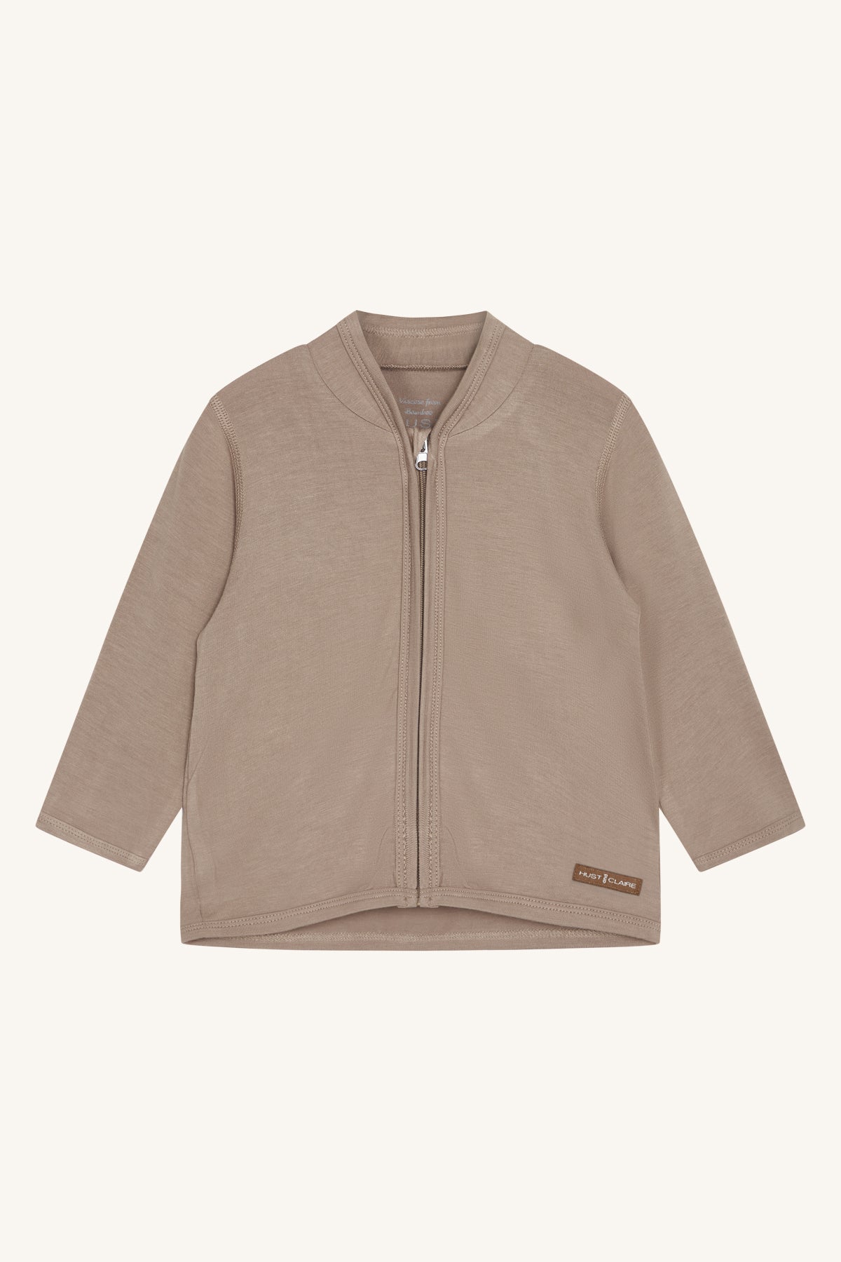 Hust & Claire - Babyjacke Bambus braun mit Reißverschluss