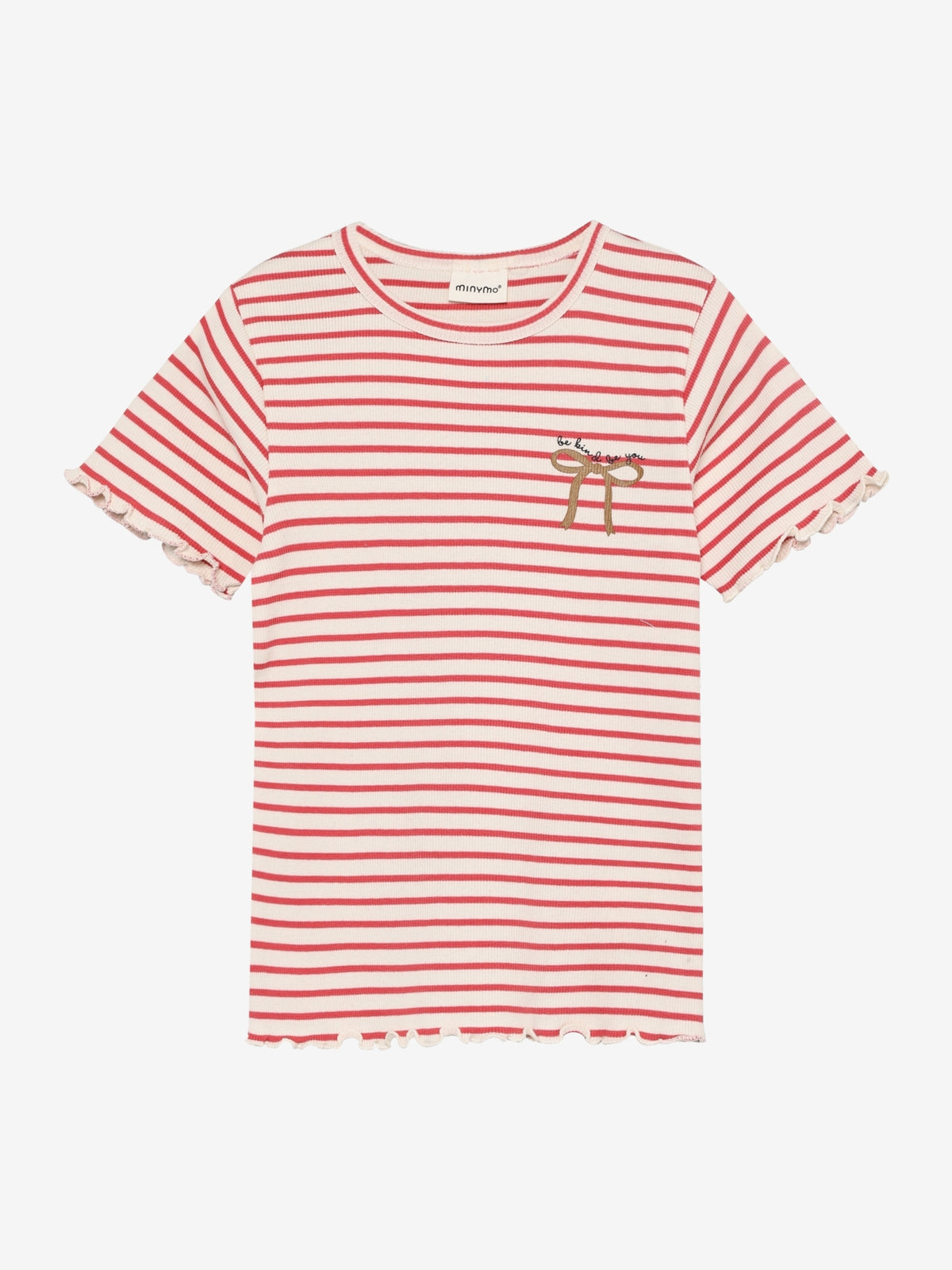 Minymo - Kinder T-Shirt gestreift rot-weiß