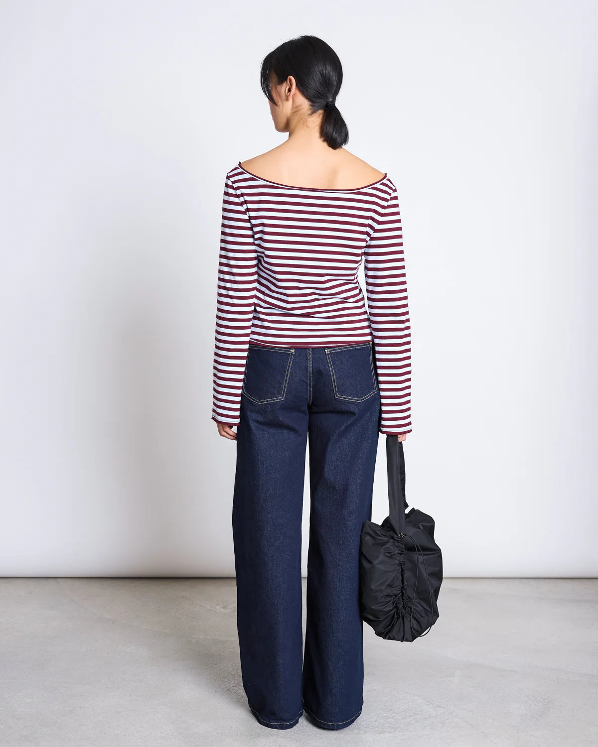 Jan ´n June - Offshoulder Langarmshirt Arba getreift Rot Blau