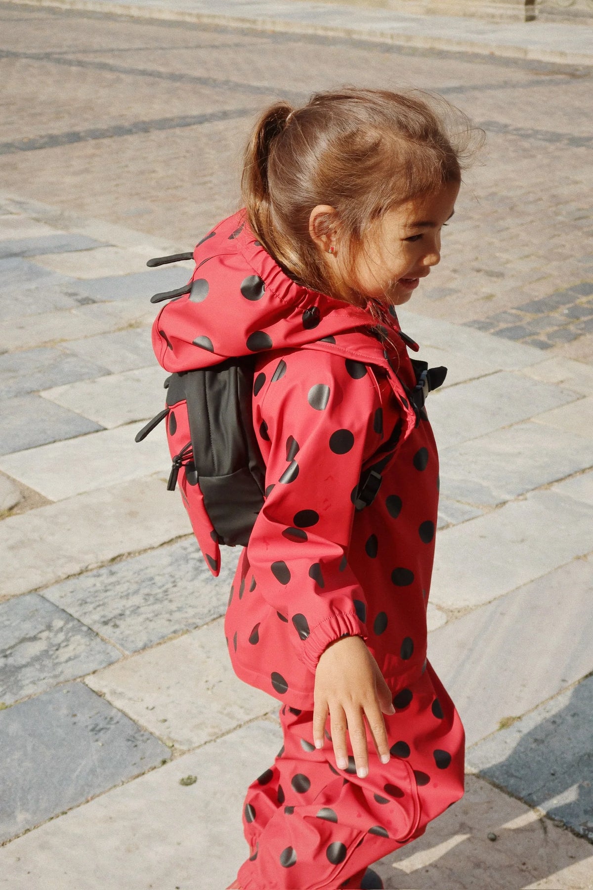 Konges Slojd - Kinder Regenkleidung rot Punkte