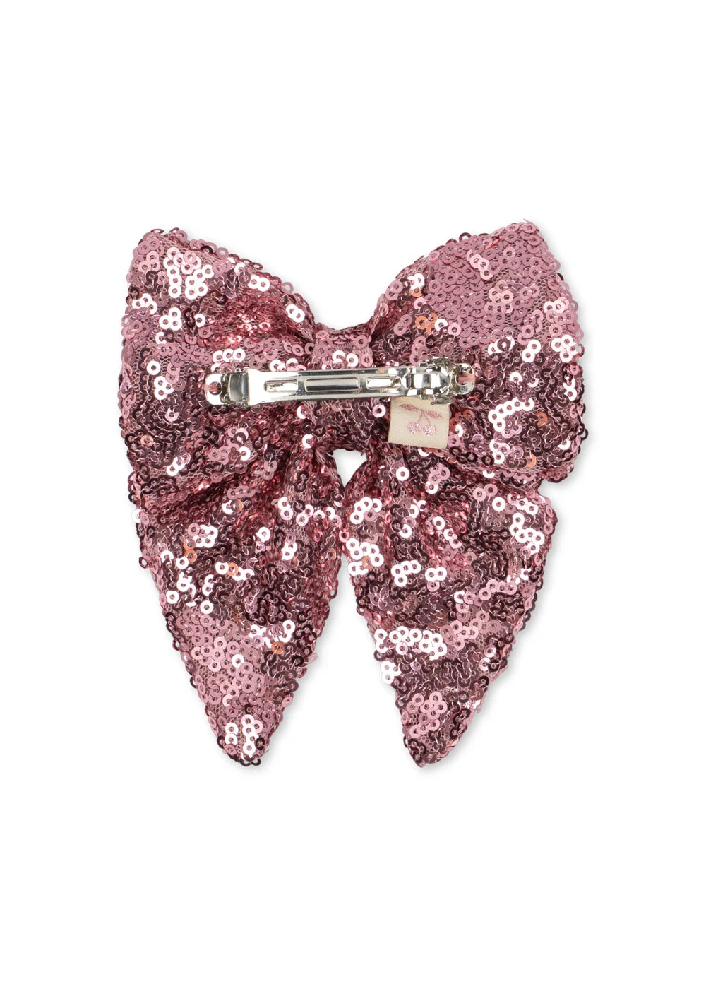 Konges Slojd - Haarspange Tindra Schleife Rosa mit Pailletten