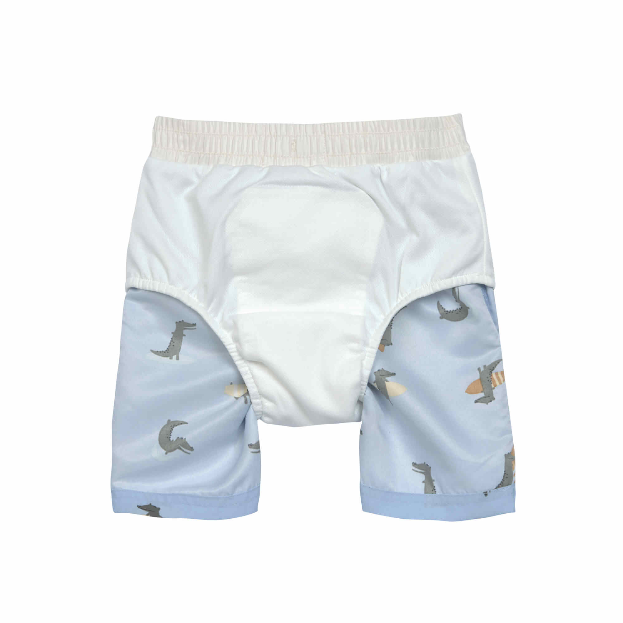 Lässig-Badehose-Krokodil-blau