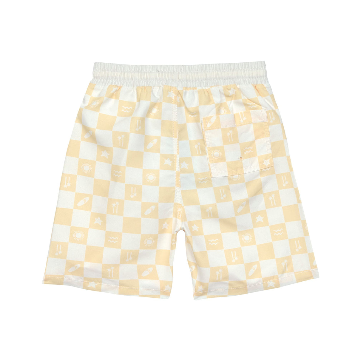 Lässig - Kinder Badehose Karriert Gelb