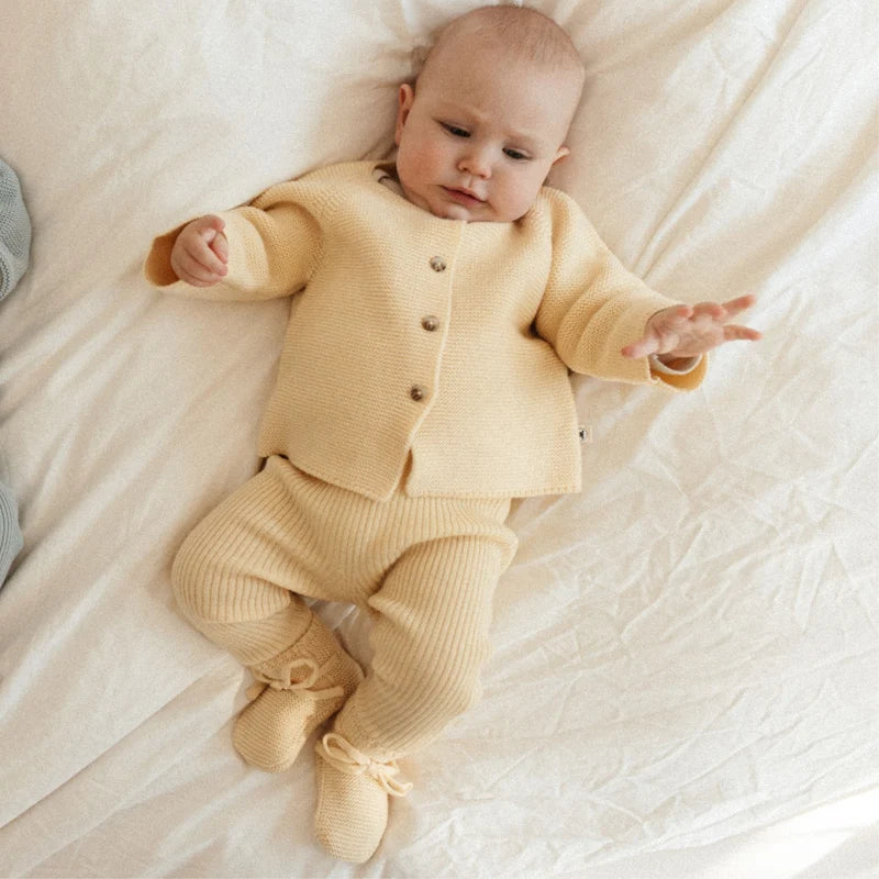 Baby Strickjacke "Emil" gelb