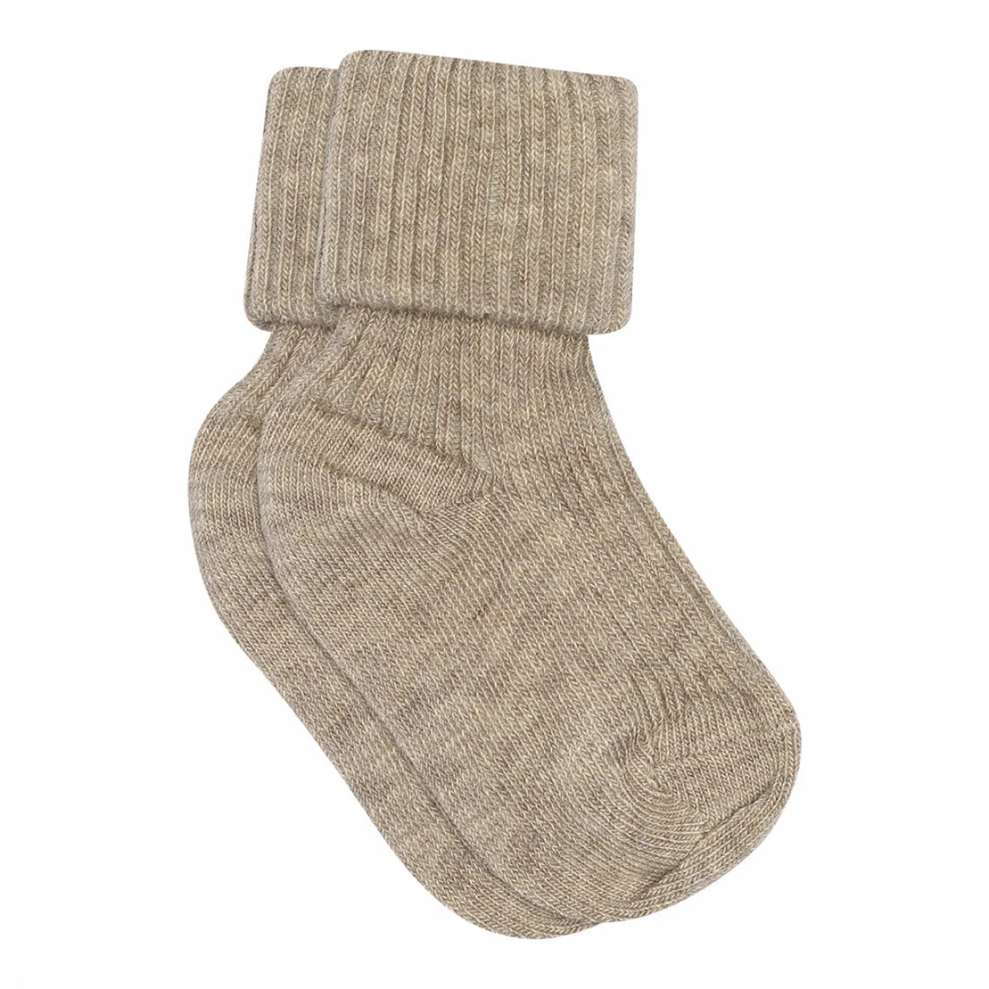 MP Denmark - Baby Socken gerippt Baumwolle beige