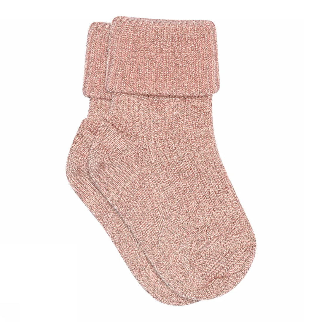 MP Denmark - Baby Socken Glitzer altrosa