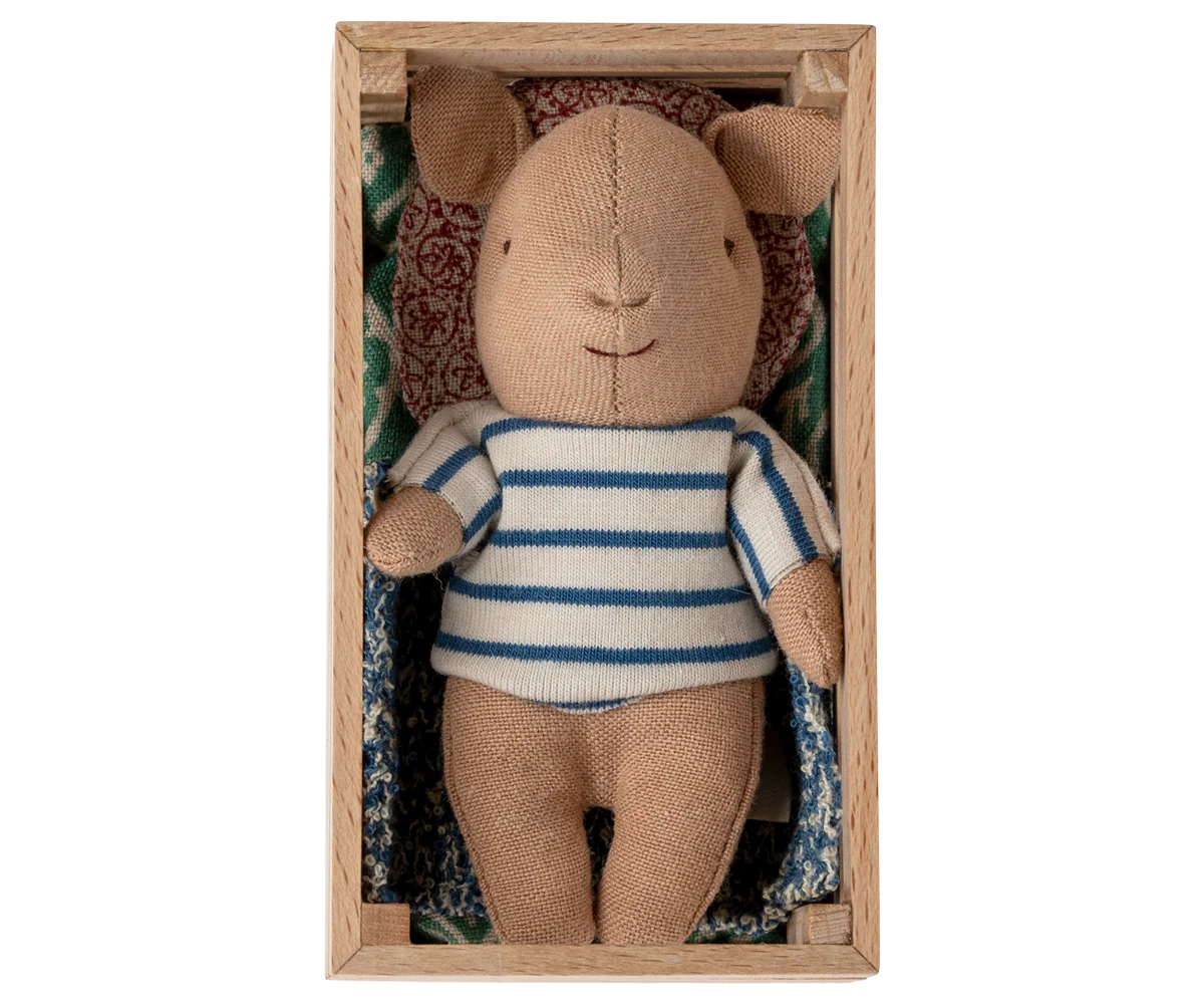 Maileg - Stofftier Schwein in der Box Junge
