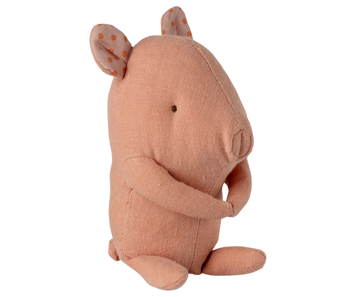 Maileg - Mini Schwein rosa mit Schmusetuch