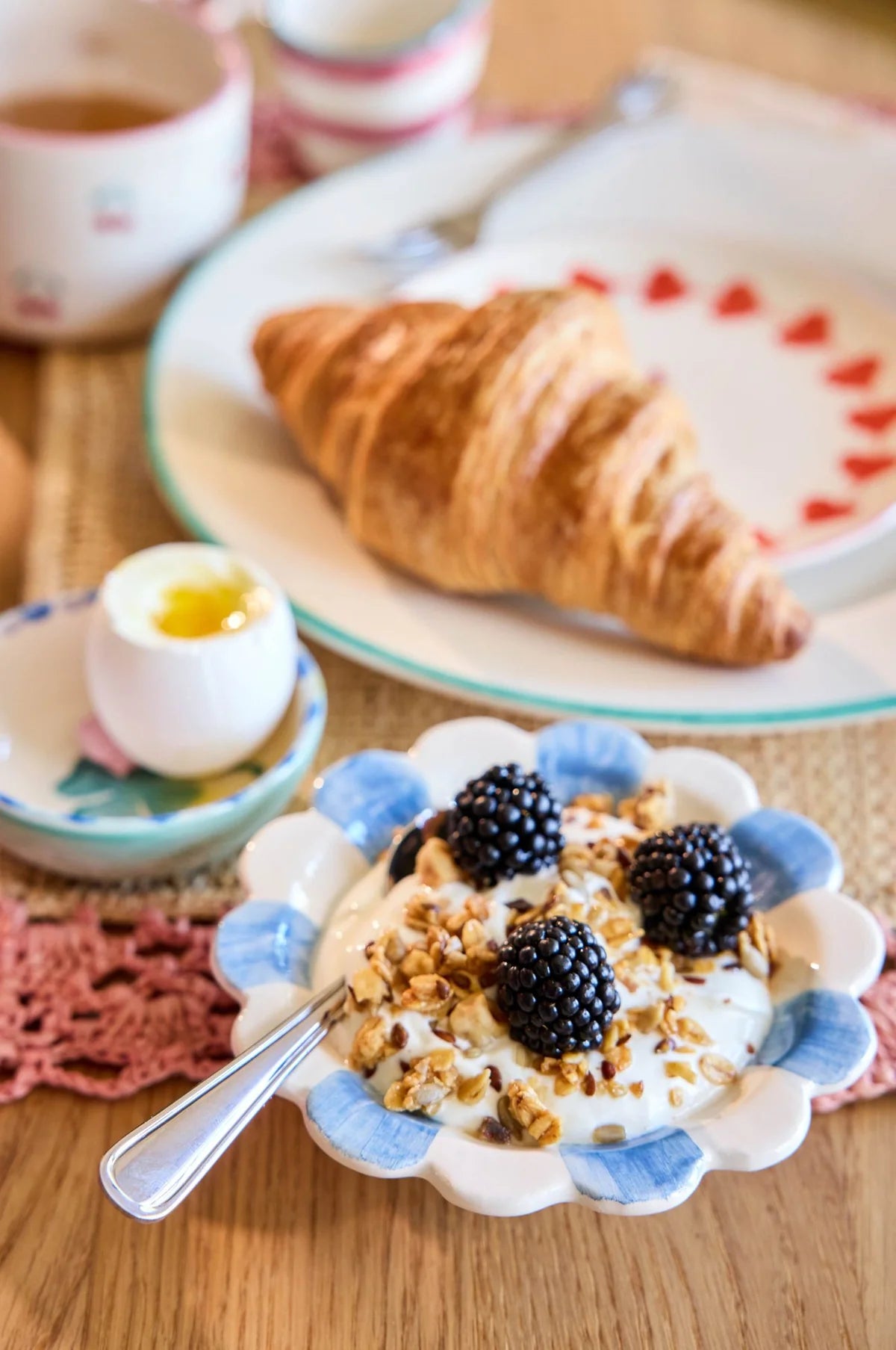 Rice - kleines Dipschälchen handbemalt blau