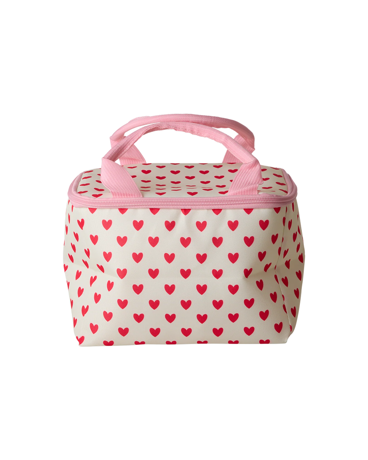 Rice - Stoffkühltasche creme mit Herzen-Print