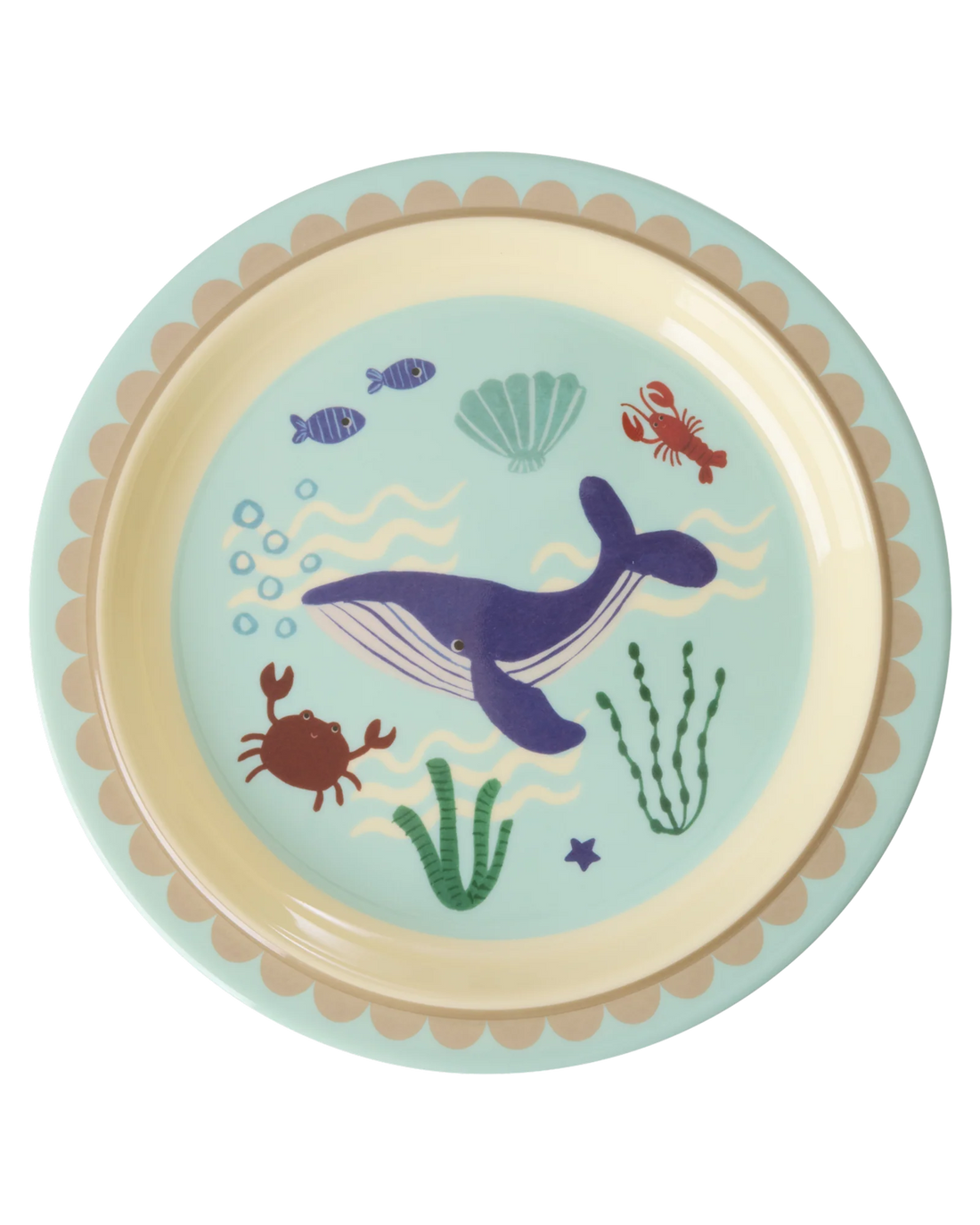 Rice - Melamin Kinderteller Ozean blau