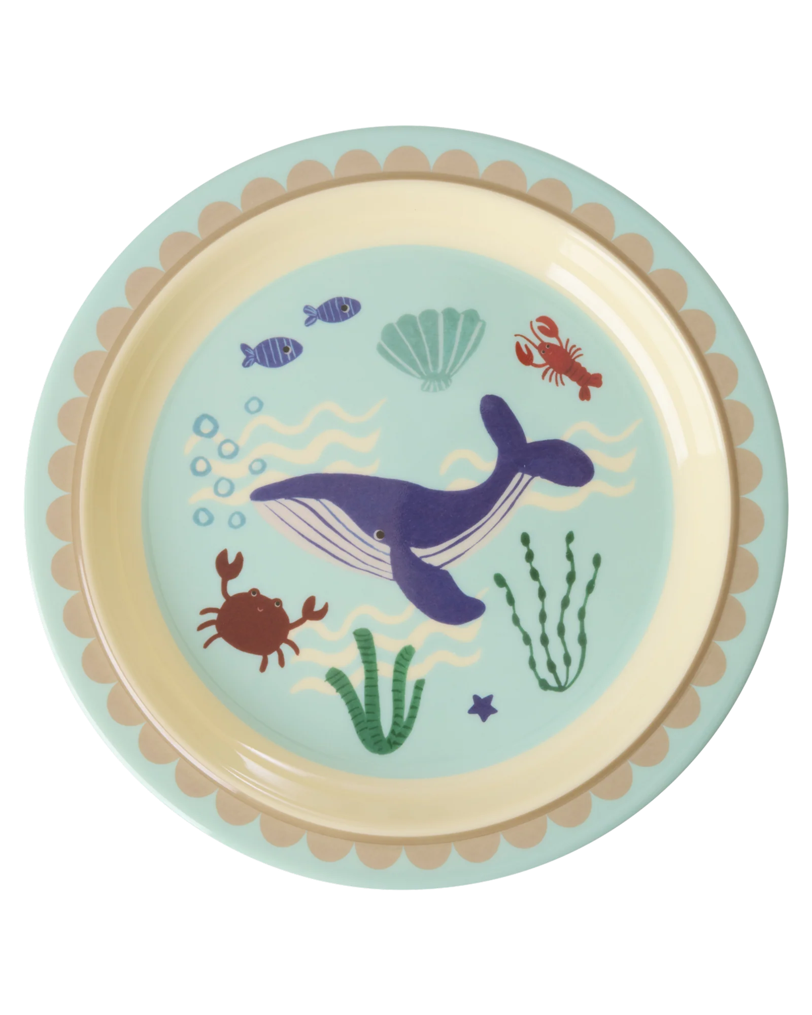 Rice - Melamin Kinderteller Ozean blau