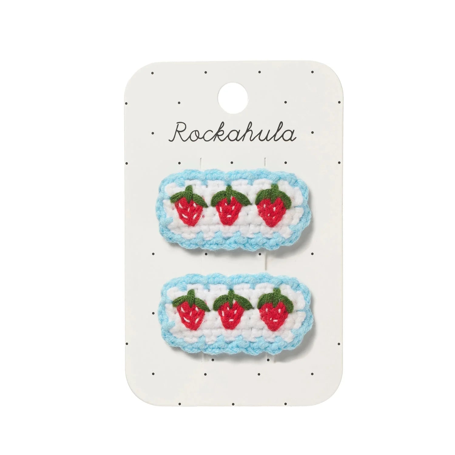 Rockahula - Haarspangen Erdbeeren gehäkelt