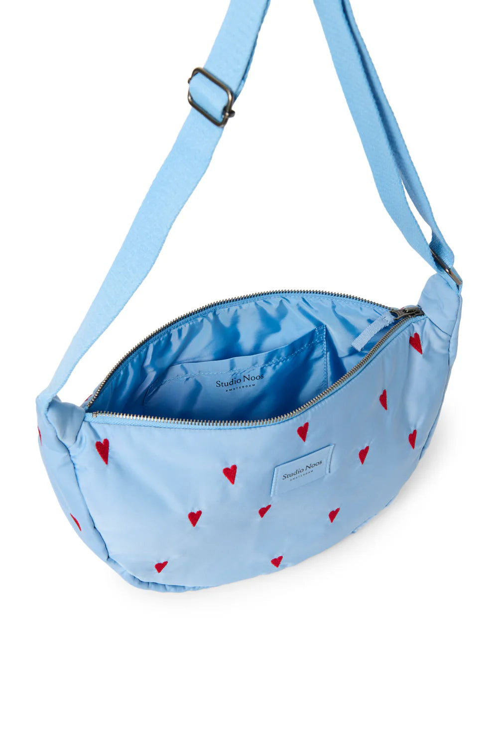 Studio Noos - Puffy Gürteltasche Hellblau mit Herzen
