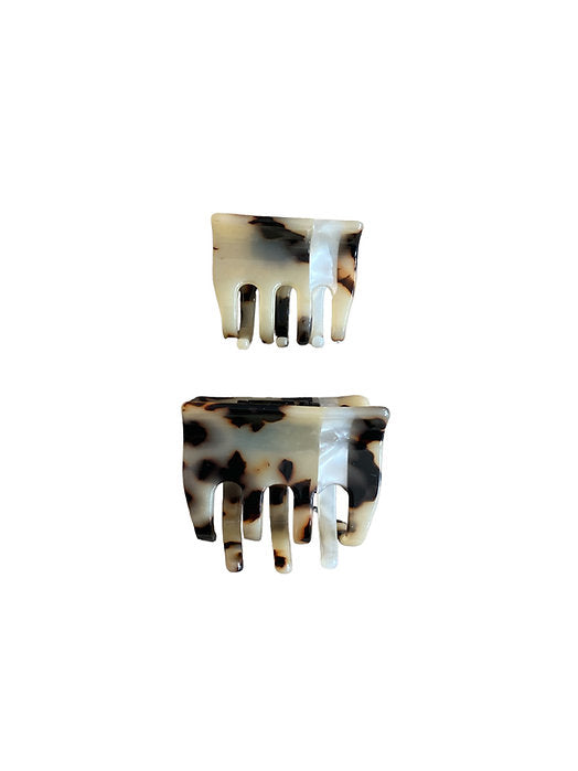 Von Rike - Haarklammern leoprint - Streifen natur