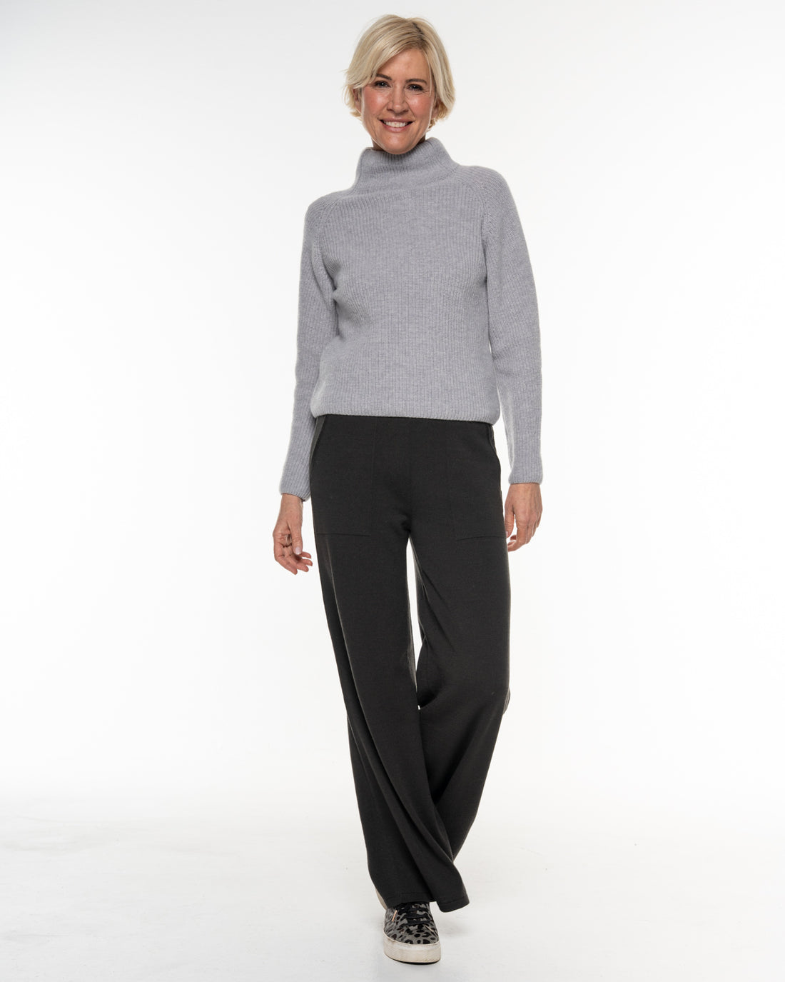 Alma & Lovis - Damen Pullover Wolle & Cashmere, grau