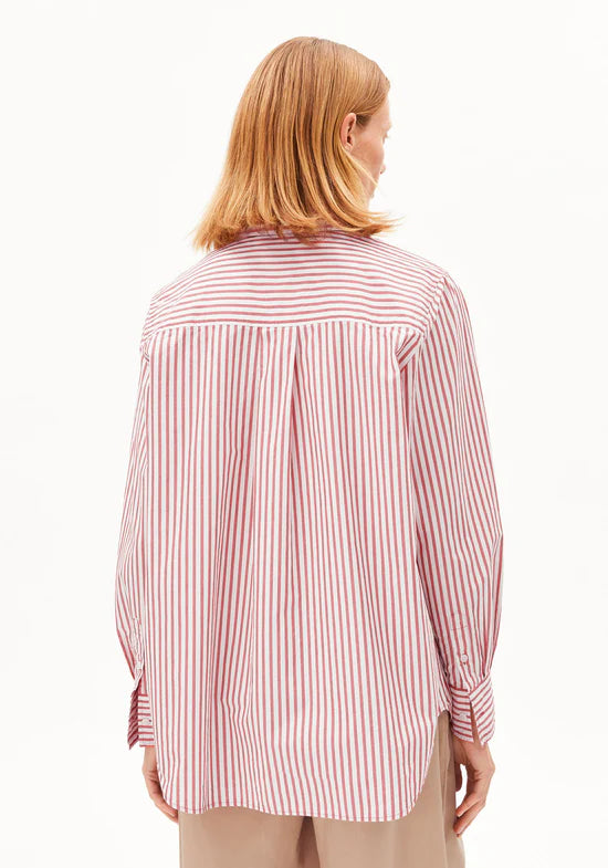 Armedangels - Weite Bluse rot gestreift für Frauen