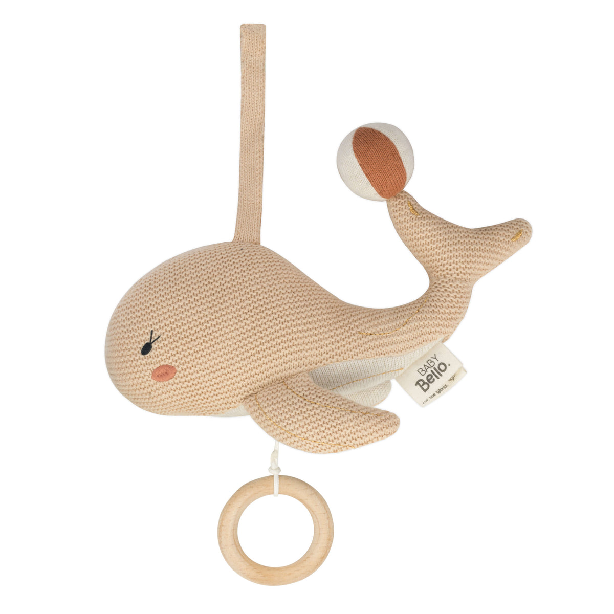 Baby Bello - Spieluhr "Wal" Baumwolle (Bio) natur - AURYN Shop