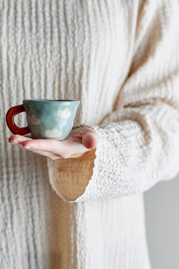 Bloomingville - Nini Tasse, hellblau, Steingut