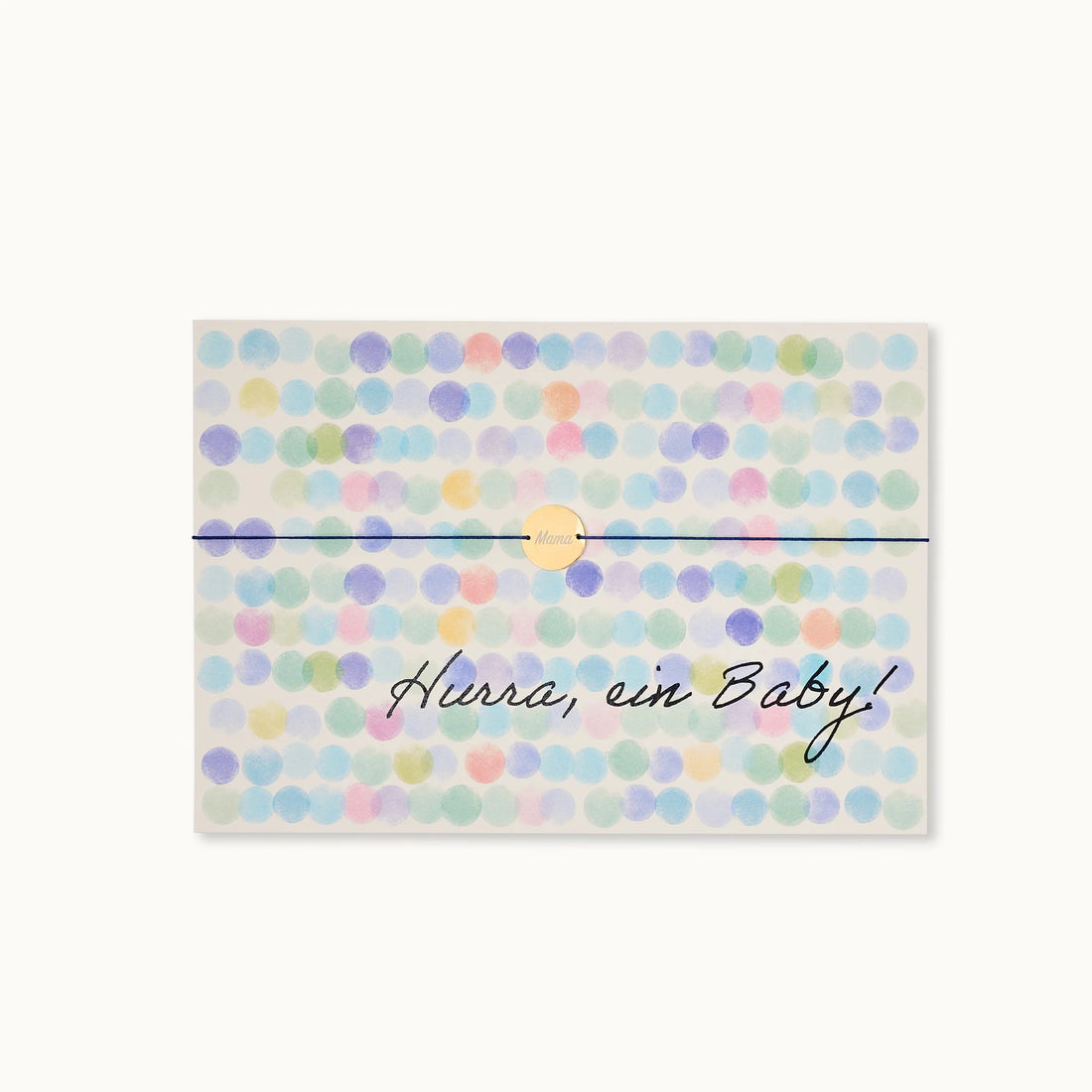 by Vivi. e. K. - Armband-Karte Hurra, ein Baby blau