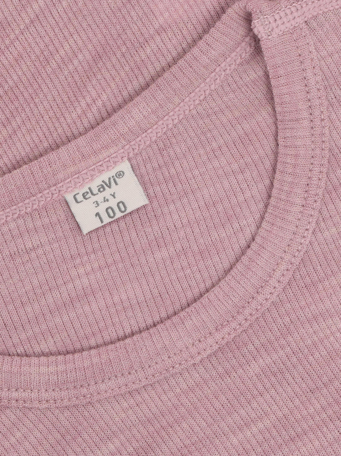 CeLaVi - Kinder Langarmshirt 100 % Wolle rosa