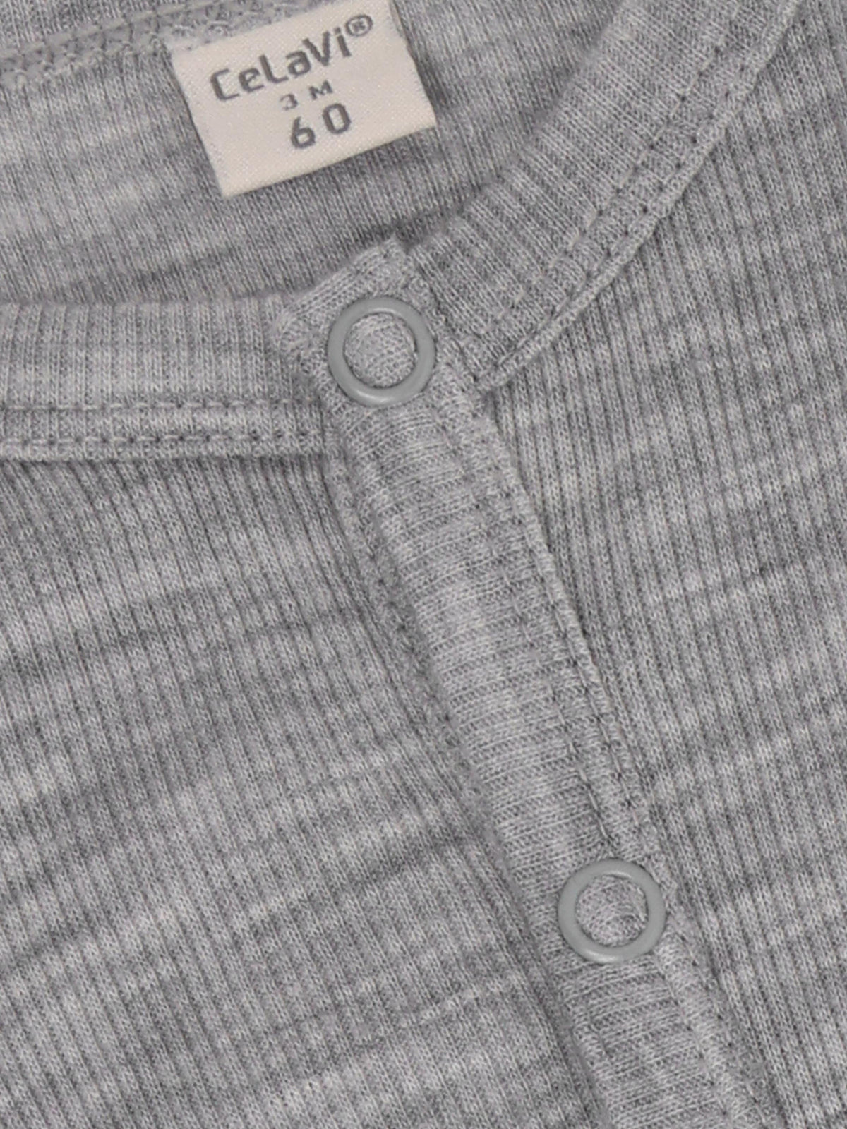 CeLaVi - Baby Strampler 100 % Merinowolle grau