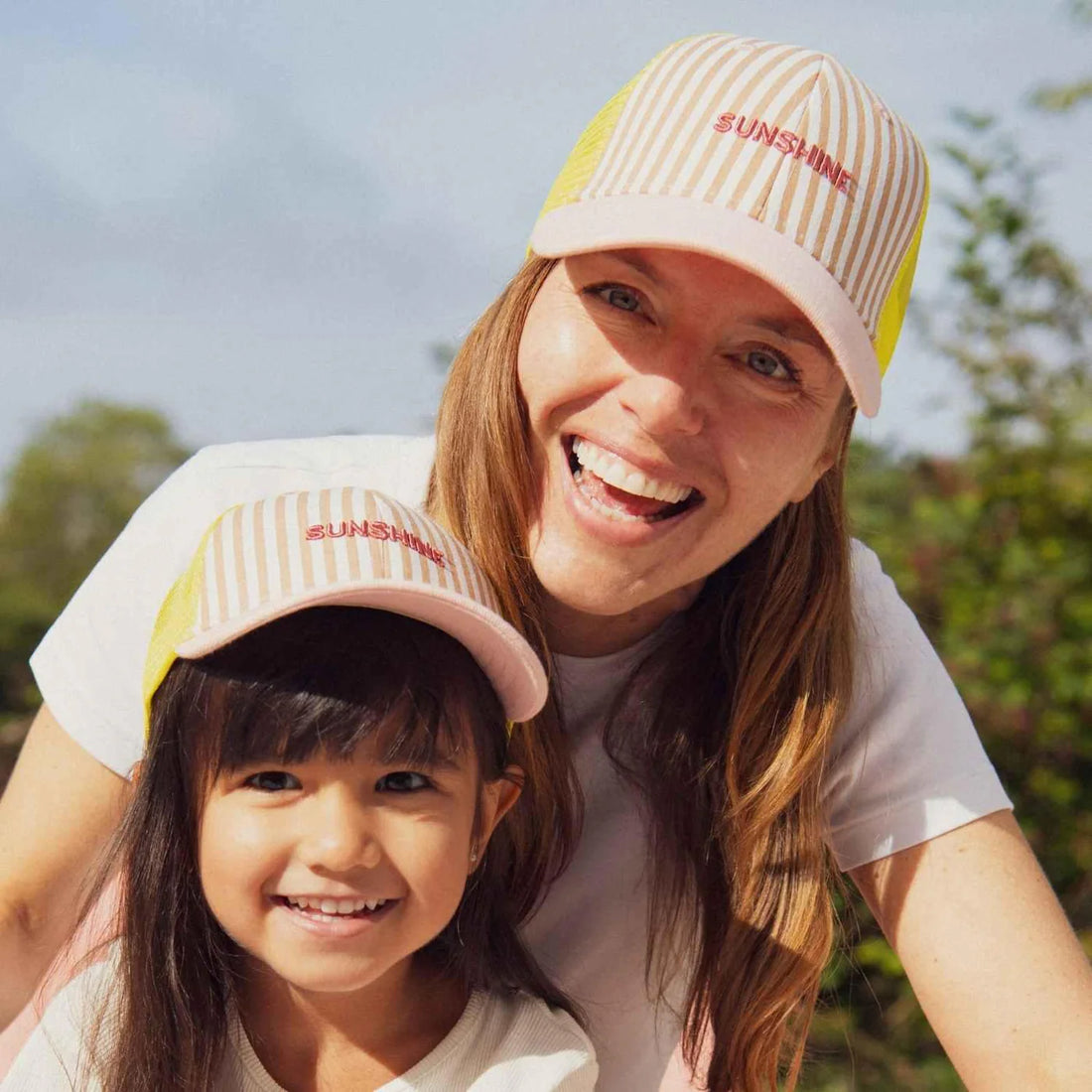 Chamaye - Kinder Kappe aus Baumwolle Sunshine Trucker MINI & ME